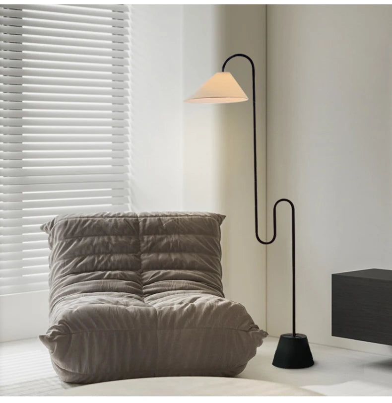 Middle Century Floor Lamp Unique Led Living Room Corner Lamp For Villa Bedroom Bedside Home Decor Simple Safa Side Reading Light