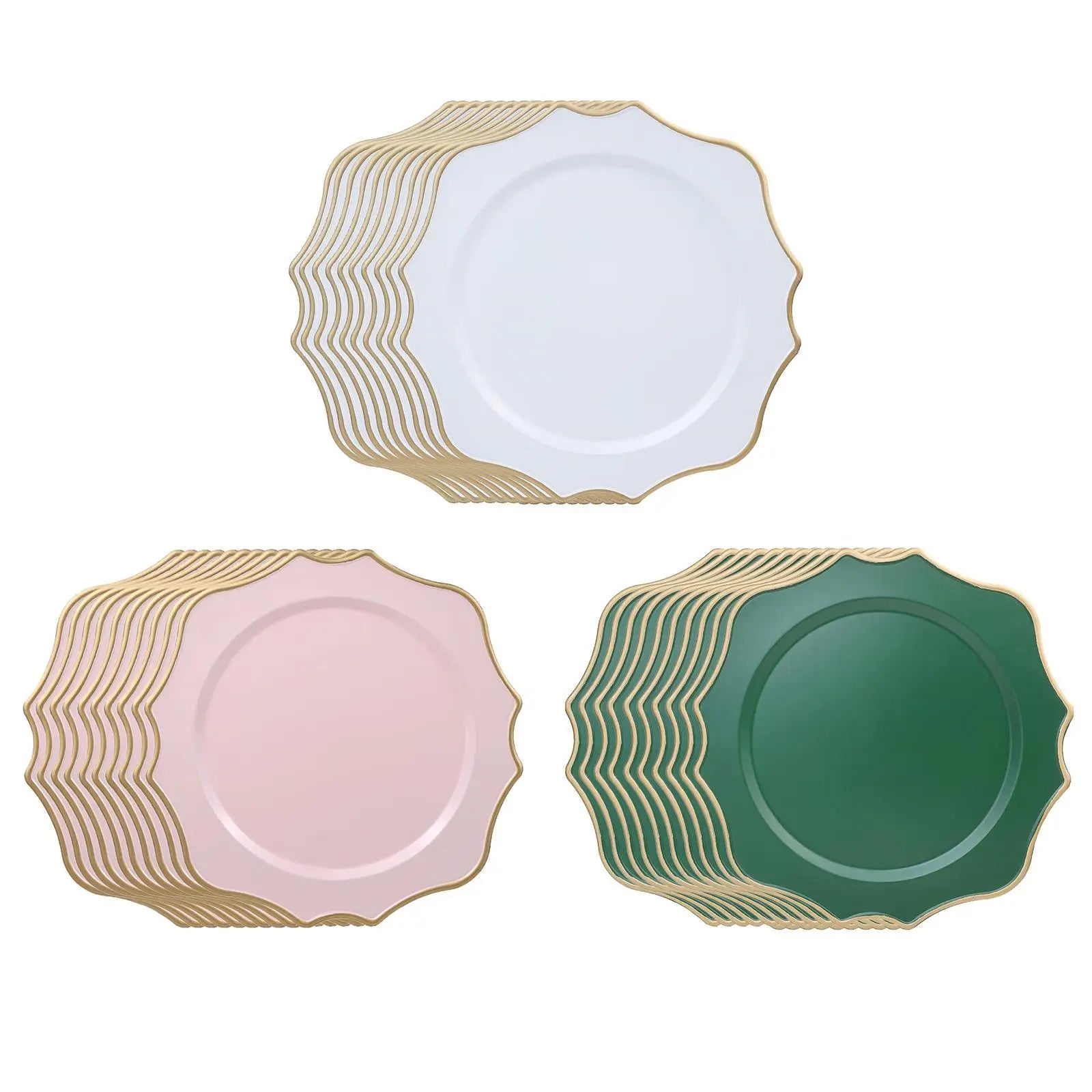Charger Plates Tableware Set – Decorative Serving Plates (10-Pack)