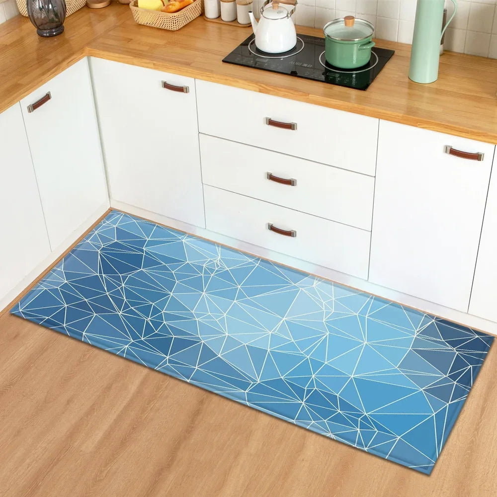 Modern Geometric Kitchen Mat Home Entrance Door Mat Anti-slip Carpets Living Room Decor Rug Nordic Balcony Floor Mats Carpets