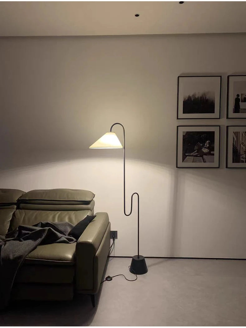 Middle Century Floor Lamp Unique Led Living Room Corner Lamp For Villa Bedroom Bedside Home Decor Simple Safa Side Reading Light