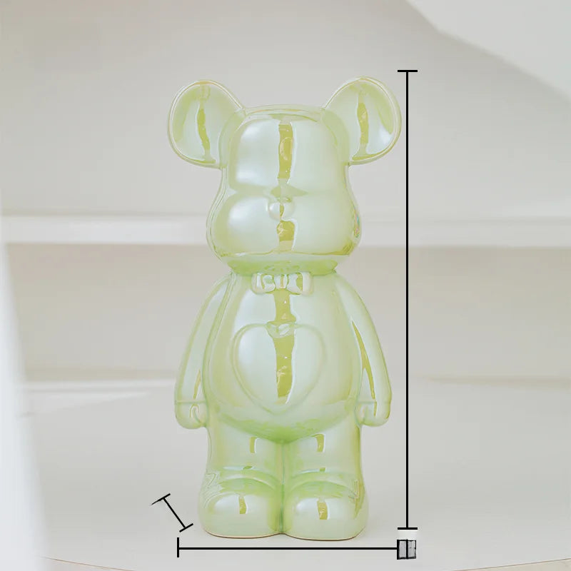 17/27/cm Aesthetic Bear brick Ceramic Staute Teddy Bear decor action figure Sculptures Ornament for room Home Decoration Crafts
