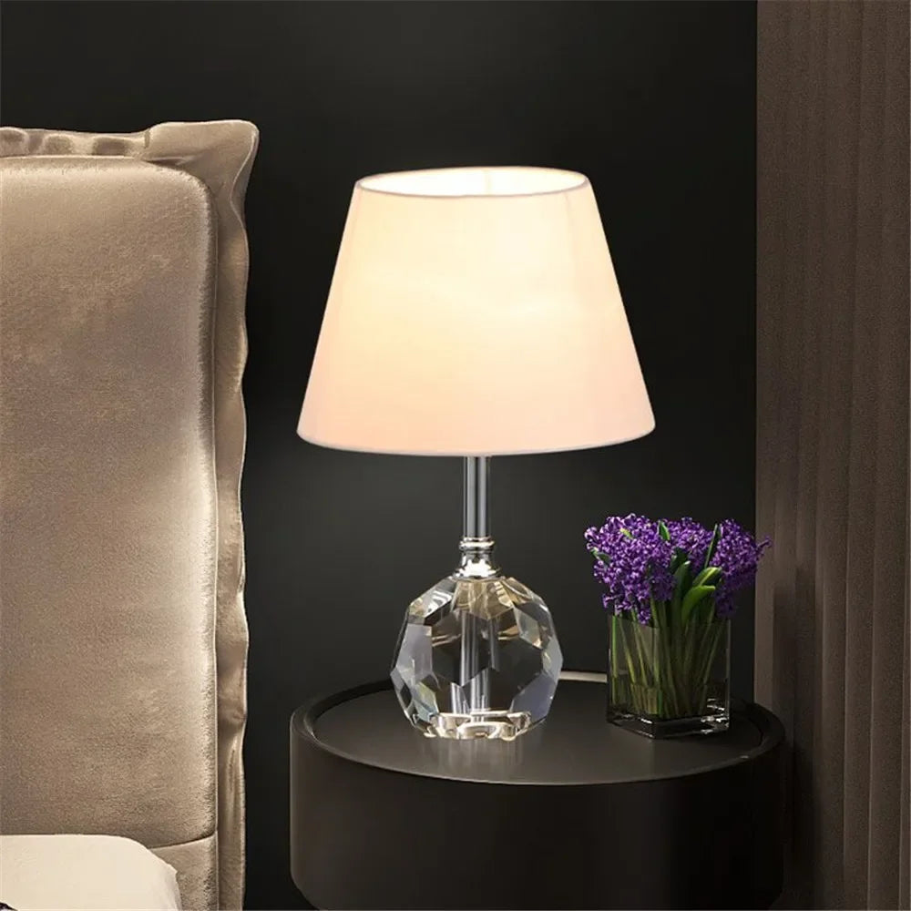 TEMAR Nordic Modern Crystal Table Lamp LED Luxury Living Room Bedroom Study Villa Hotel Home Decoration Light