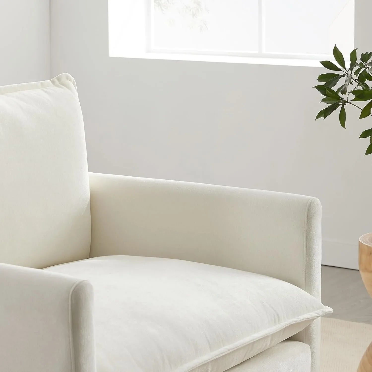 Chenille Oversized Accent Chair with Ottoman – 39″ Wide Lounge Reading Chair Set