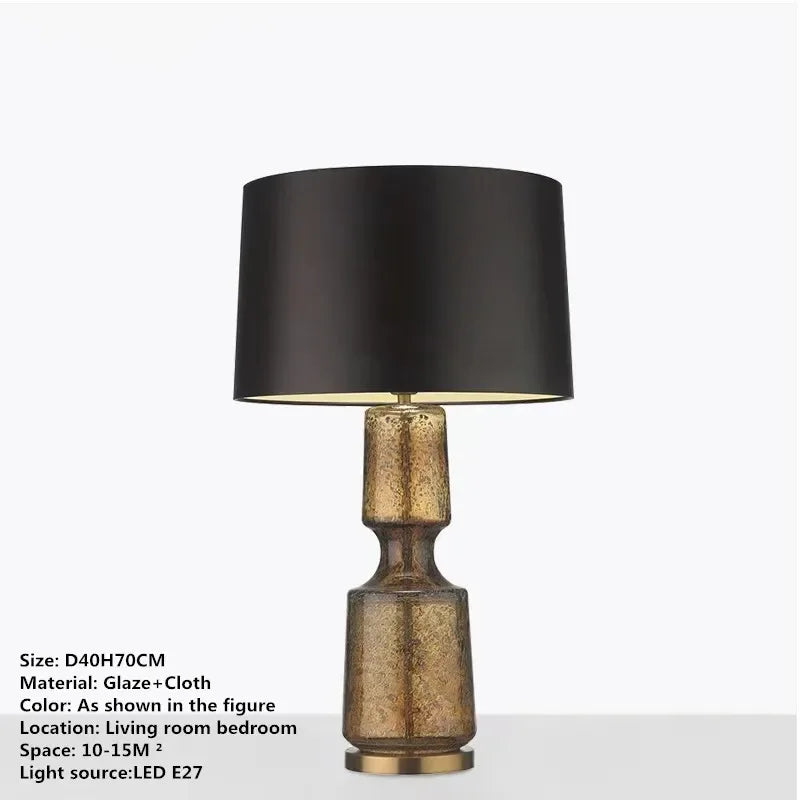 Nordic Glaze Table Lamp Modern Art Iiving Room Bedroom Study Hotel LED Personality Originality Desk Light