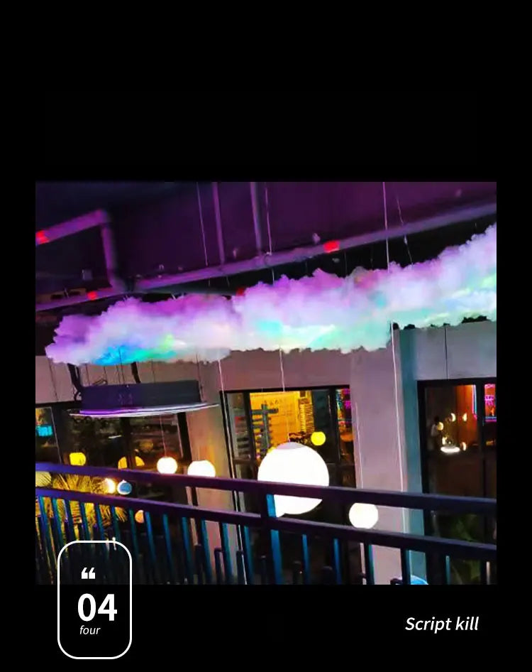 DIY Thunder Cloud Light Strip with APP & Remote control, LED Cotton Cloud Ceiling Lightfor Bedroom Gaming Room Decor