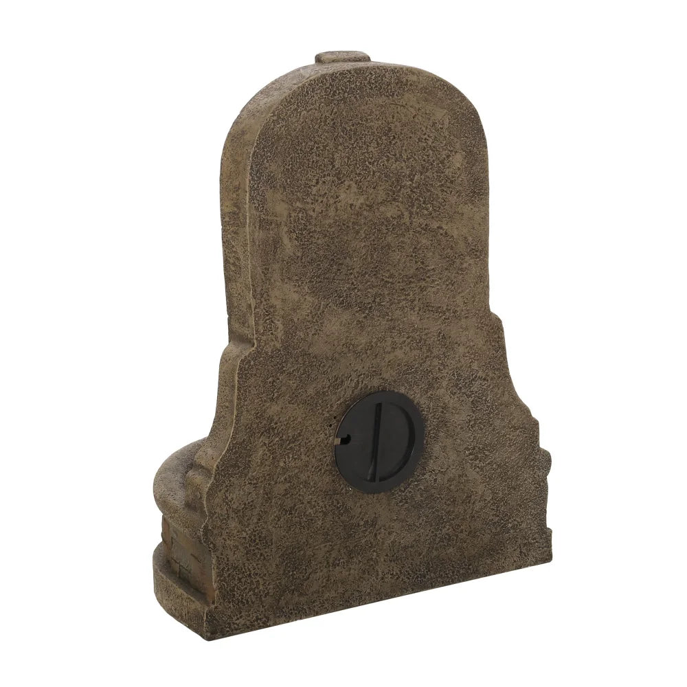 29" Stone Gray Outdoor Water Fountain Weatherproof Standing Waterfall Roman-Style 2-Tier Floor Water Flows for Garden Backyard