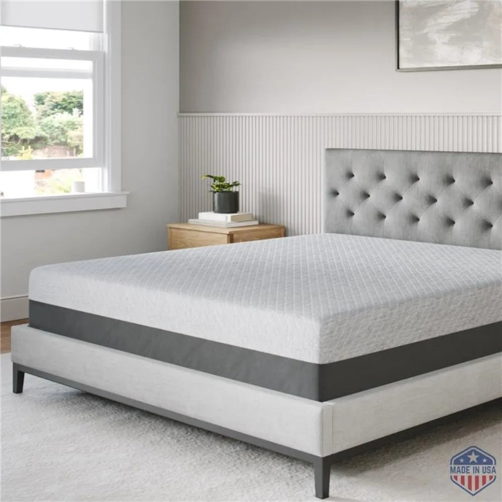 Gel Memory Foam Mattress in a Box, Made in The USA, CertiPUR-US® Certified Foam, Oeko-Tex, and Fiberglass-Free Certified Bed