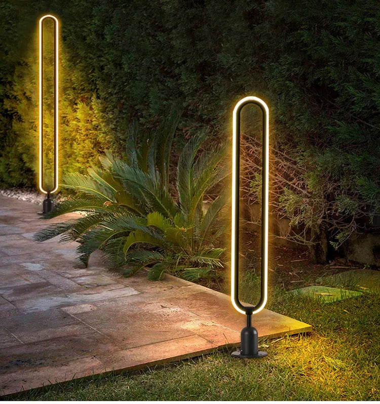 Outdoor LED Lawn Lamp AC110V 220V Waterproof Minimalist Round Street Light For Courtyard Villa Landscape Path Garden Lighting