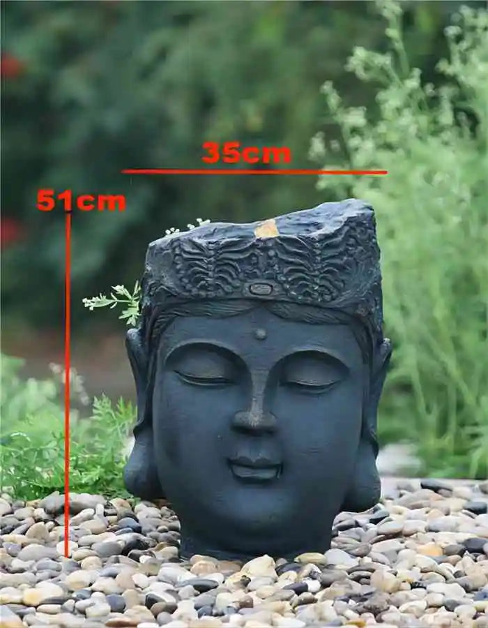 Waterfall Buddha Spring Indoor Water Waterfall Fountain Statue Sculpture Garden Resin Decoration