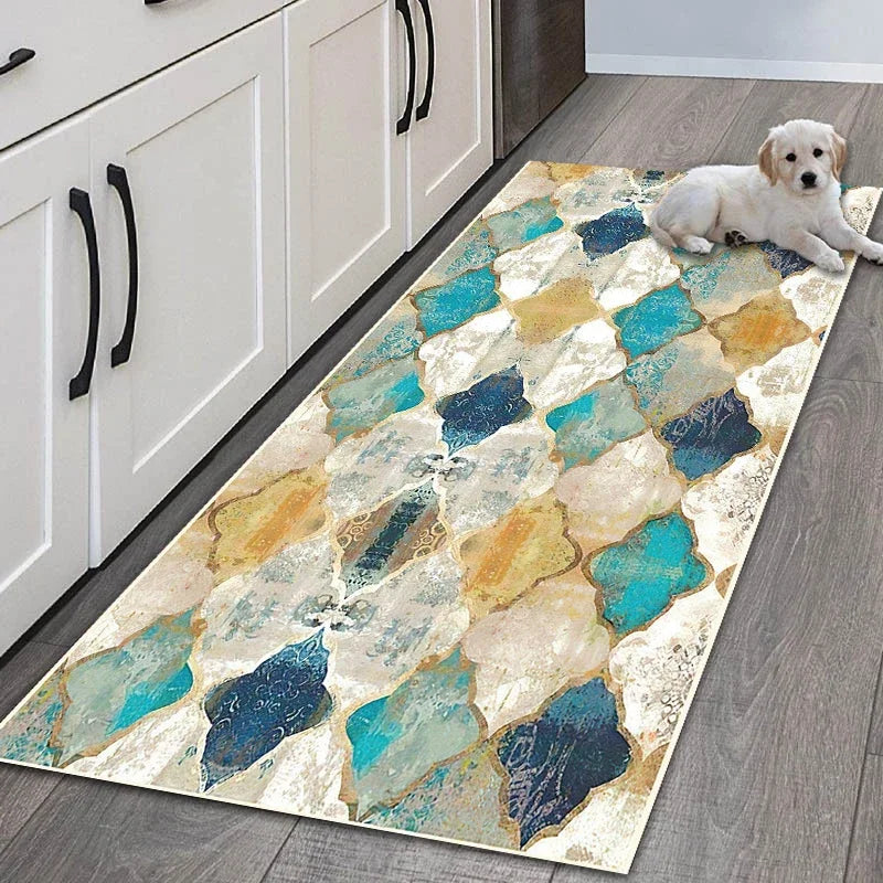 Modern Geometric Kitchen Mat Home Entrance Door Mat Anti-slip Carpets Living Room Decor Rug Nordic Balcony Floor Mats Carpets