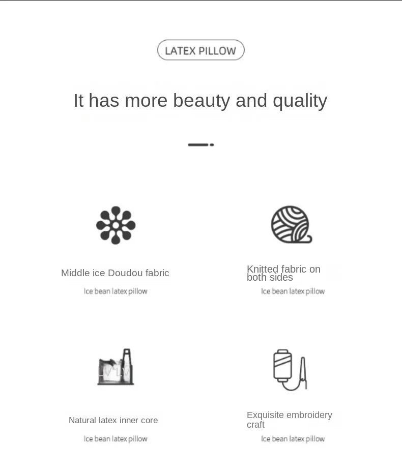 Ice coolingTechnology Thai Natural Latex Pillow Slow Rebound Health Care Memory Foam Pillow Orthopedic Pillow Neck Protector 1PC