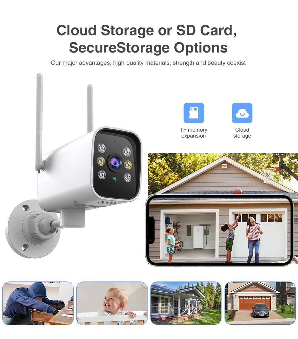 Outdoor WiFi Security Camera – 1080P IP CCTV with Auto Tracking