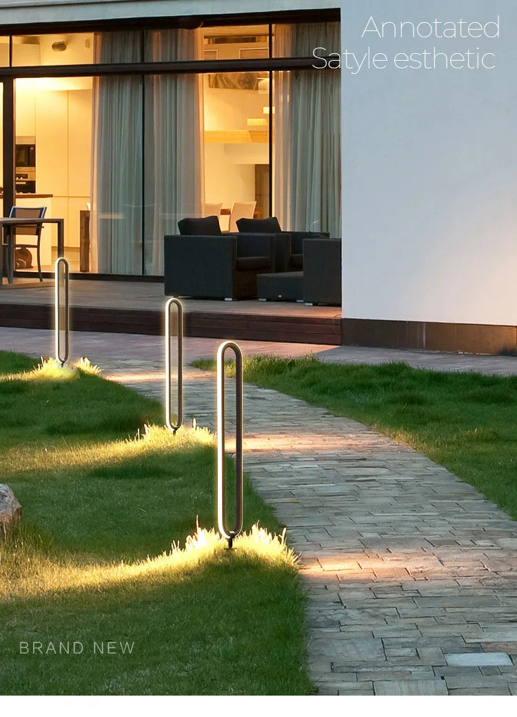 Outdoor LED Lawn Lamp AC110V 220V Waterproof Minimalist Round Street Light For Courtyard Villa Landscape Path Garden Lighting