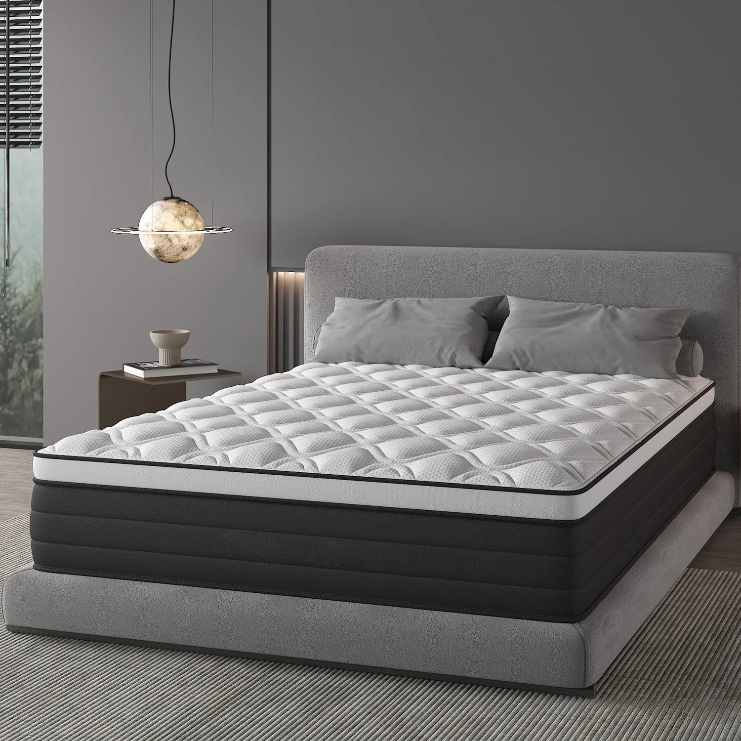 12Inch Gel Memory Foam Hybrid Pocket Spring Mattress Twin Full Queen King Bed Mattress In A Box, Medium Firm Motion Isolation