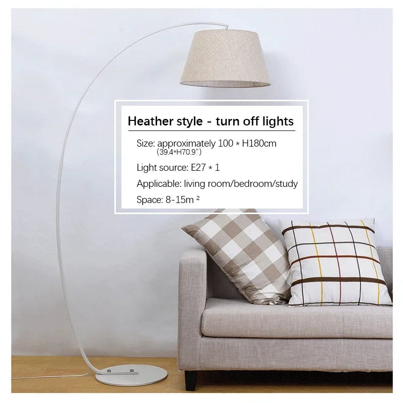 OULALA Nordic  Fishing Floor Lamp Modern Family Beside The Sofa LED Decorative Standing Light