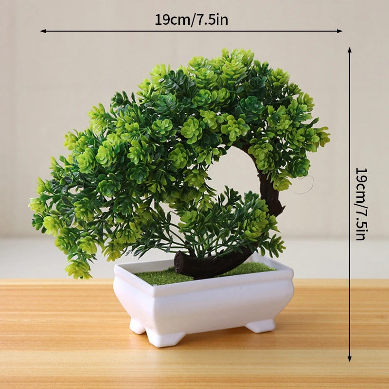 Artificial Potted Flowers Plants Bonsai Fake Plant Flower Potted Ornaments for Garden Small Simulated Tree Home Decor Supplies