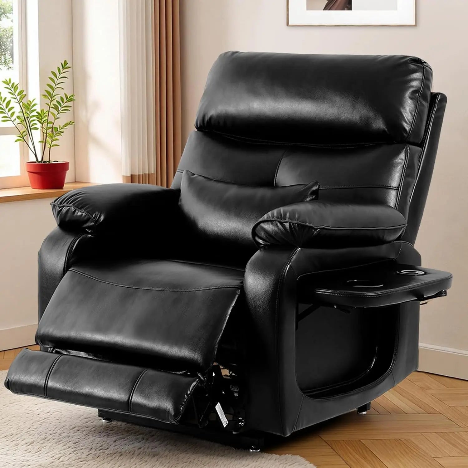 Dual Motor Power Lift Recliner Chair for Elderly Adult with Heat Massage Cup Holder - Infinite Position Lay Flat Capability