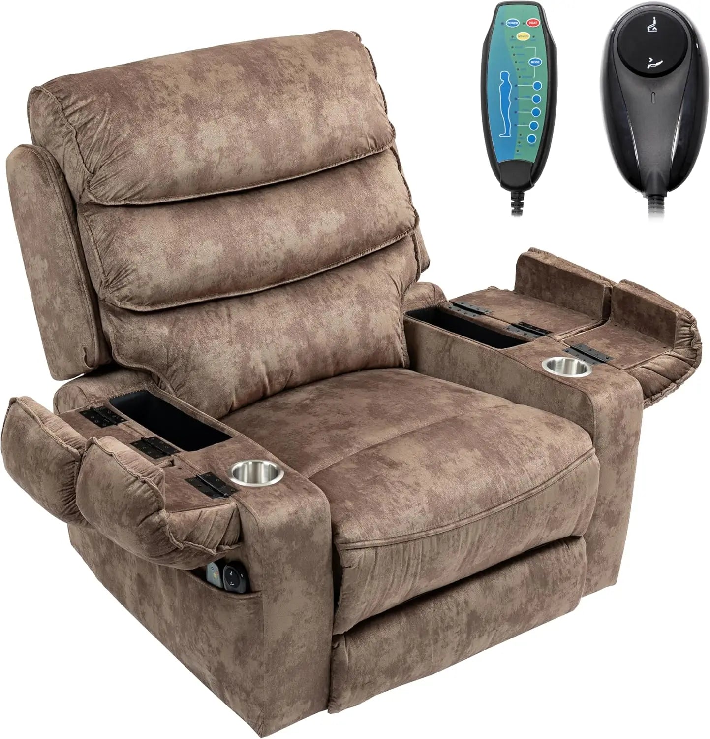 27in Extra Wide Power Lift Recliner Chair for Big Tall with Extended Footrest Heat Massage, Oversized Electric Lift Recliner Cha