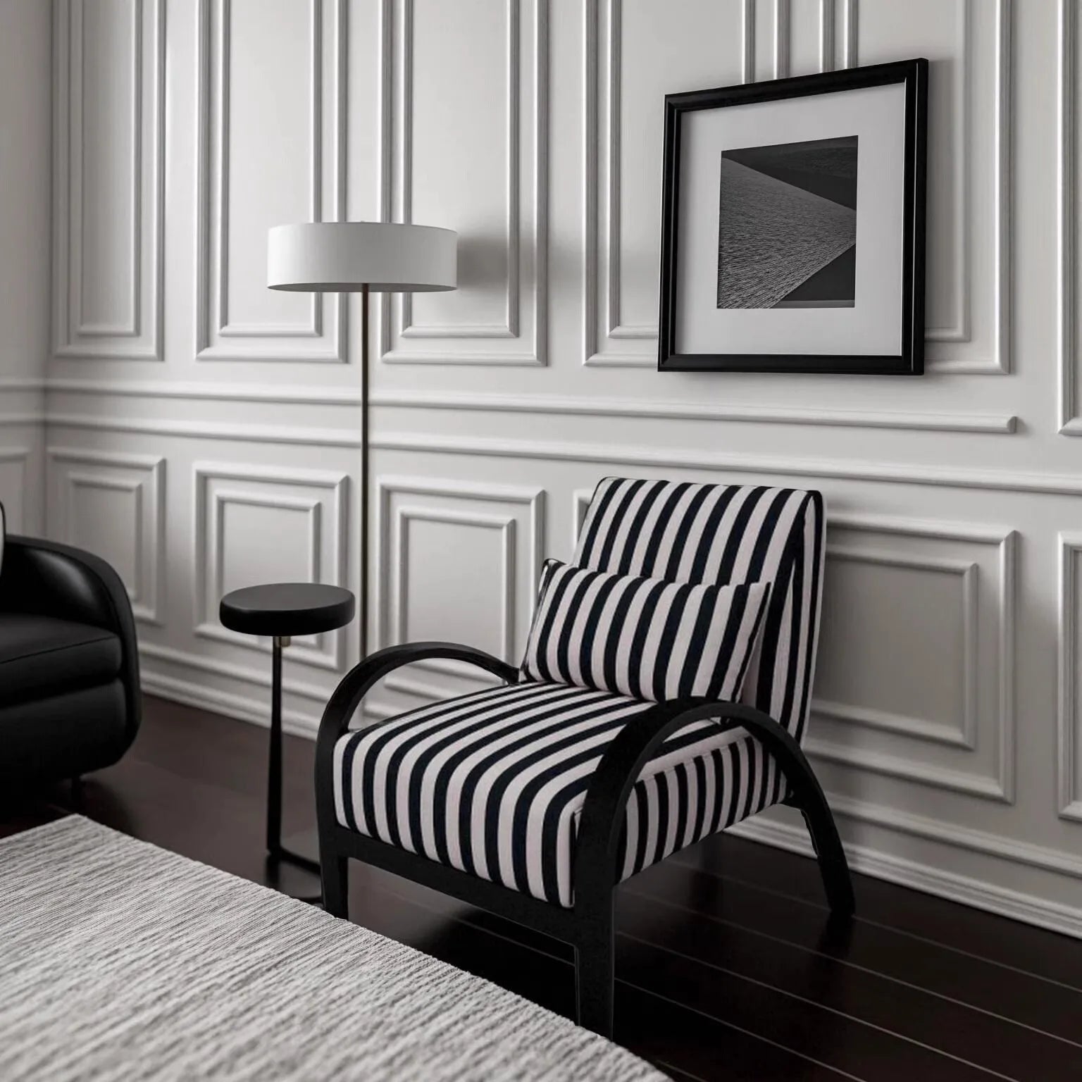 Nordic Lamb Wool Accent Chair – Minimalist Single Sofa Leisure Chair