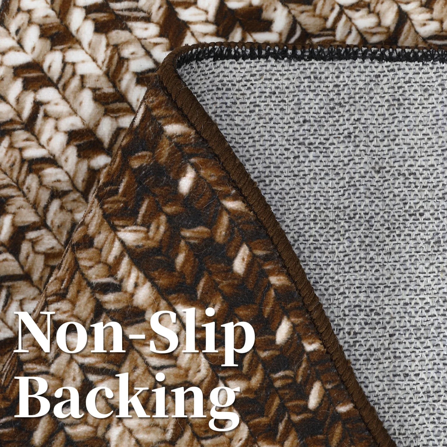 Washable Area Rugs Large Rugs for Living Room Modern Braided Print Non Slip Rug Indoor Floor Cover Accent Carpet for Bedroom