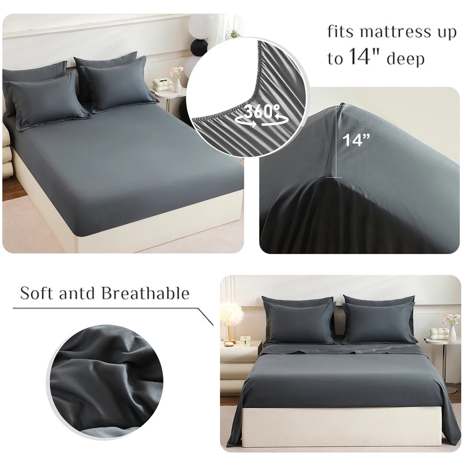 5pcs/7pcs Twin Full Queen King Bedding Sets Home Decor Comforter Flat Sheet Fitted Sheet Pillowcases Sleeping Sets