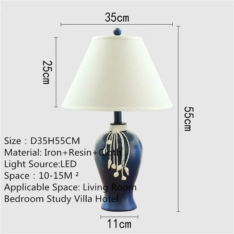 Contemporary Luxury Table Lamp LED American Creativity Living Room Bedroom Study Villa Hotel Bedside Household Desk Light