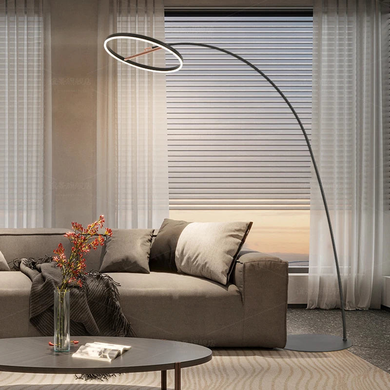 SAMAN Nordic Fishing Floor Lamp ModernFamily Living Room Beside The Sofa Creative LED Minimalism Standing Light