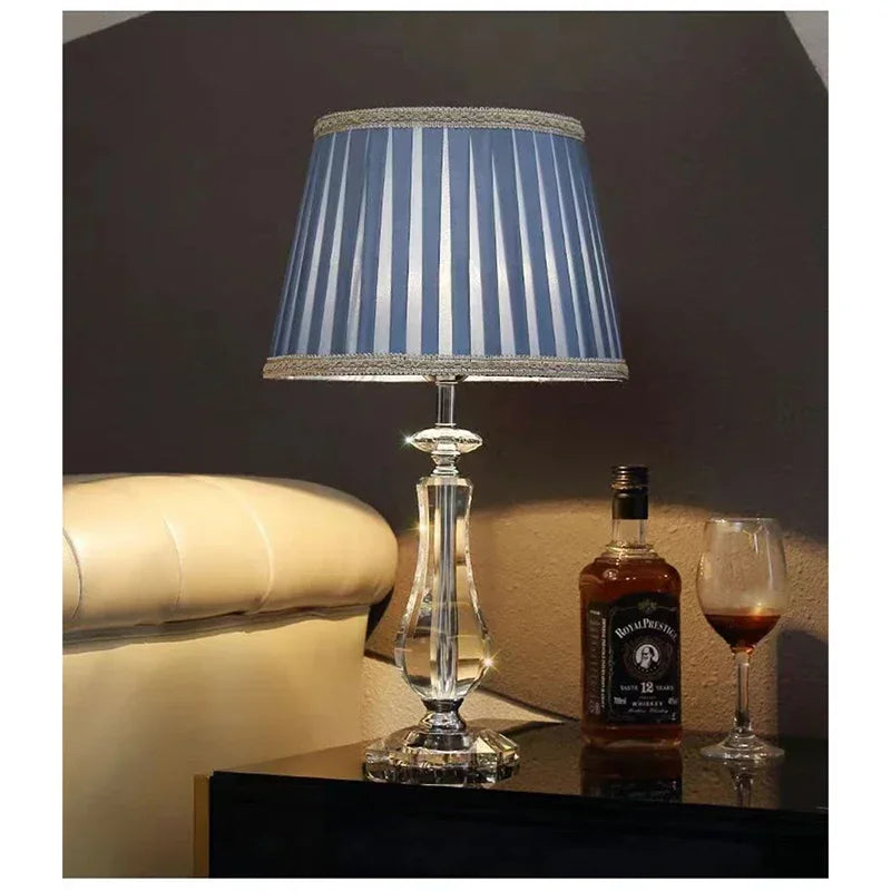 Contemporary Crystal Table Lamp Luxurious Living Room Bedroom Study LED Originality Bedside Desk Light