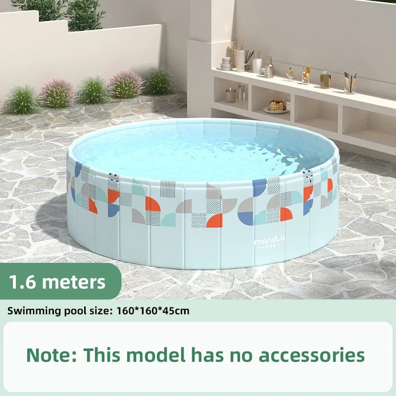 PVC Foldable Non-Inflatable Swimming Pool – Family & Pet Outdoor Pool