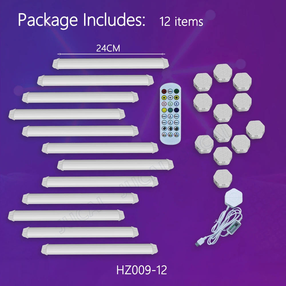 Splicing Light DIY Atmosphere Light RGB Smart Wall Light Voice Control Lamp for Esports Room Bedroom Bar Decoration Night Light