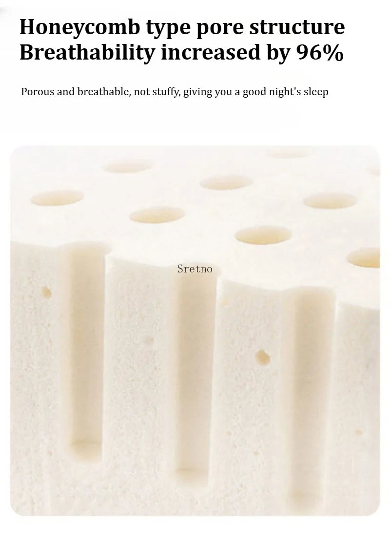 SRETNO Natural Latex Neck Pillow 2026 New Bubble Pillow for Home Use, Cervical Protection Sleep Aid for Adult Rubber Pillow Core