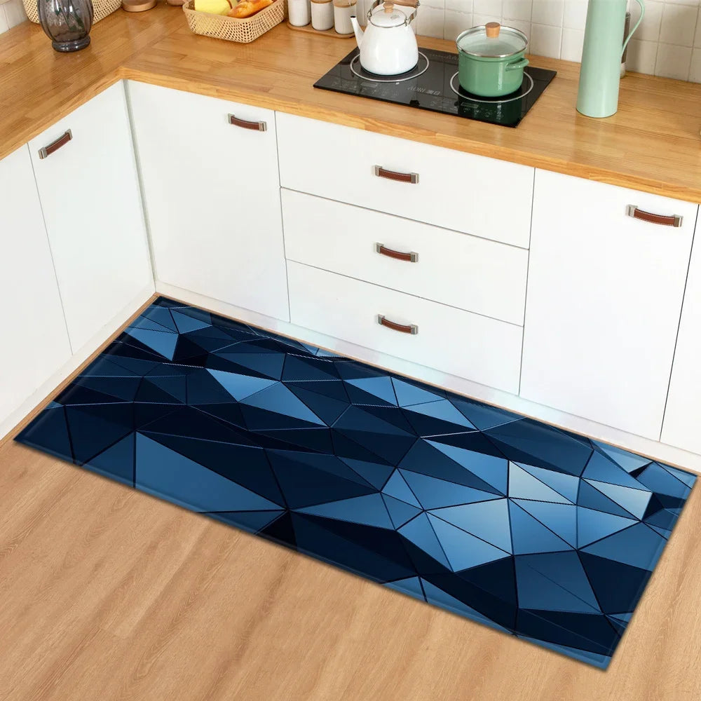 Modern Geometric Kitchen Mat Home Entrance Door Mat Anti-slip Carpets Living Room Decor Rug Nordic Balcony Floor Mats Carpets
