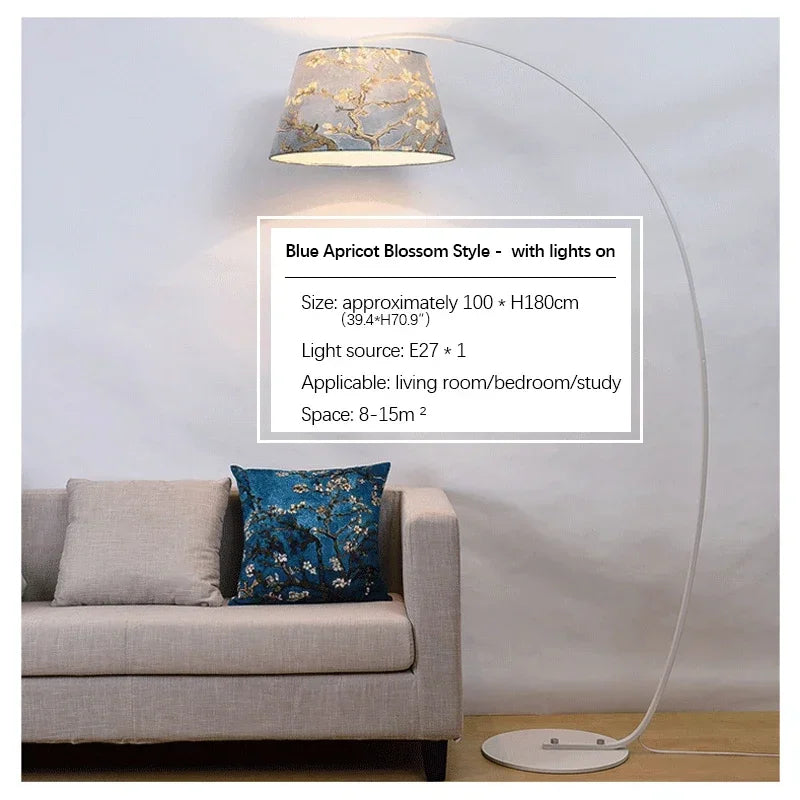 OULALA Nordic  Fishing Floor Lamp Modern Family Beside The Sofa LED Decorative Standing Light