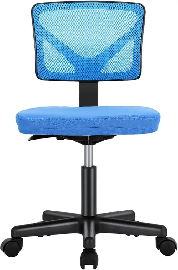 Ergonomic Mesh Swivel Office Chair with Low Back, Rolling Wheels, and Comfortable Armless Seat