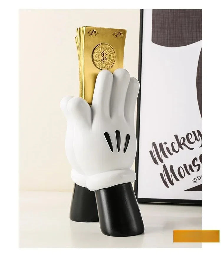 Aesthetic Hand Figurines Worship Money Creative Resin Sculpture Art Hand Statue Luxury Livingroom Decoration Desk Accessories