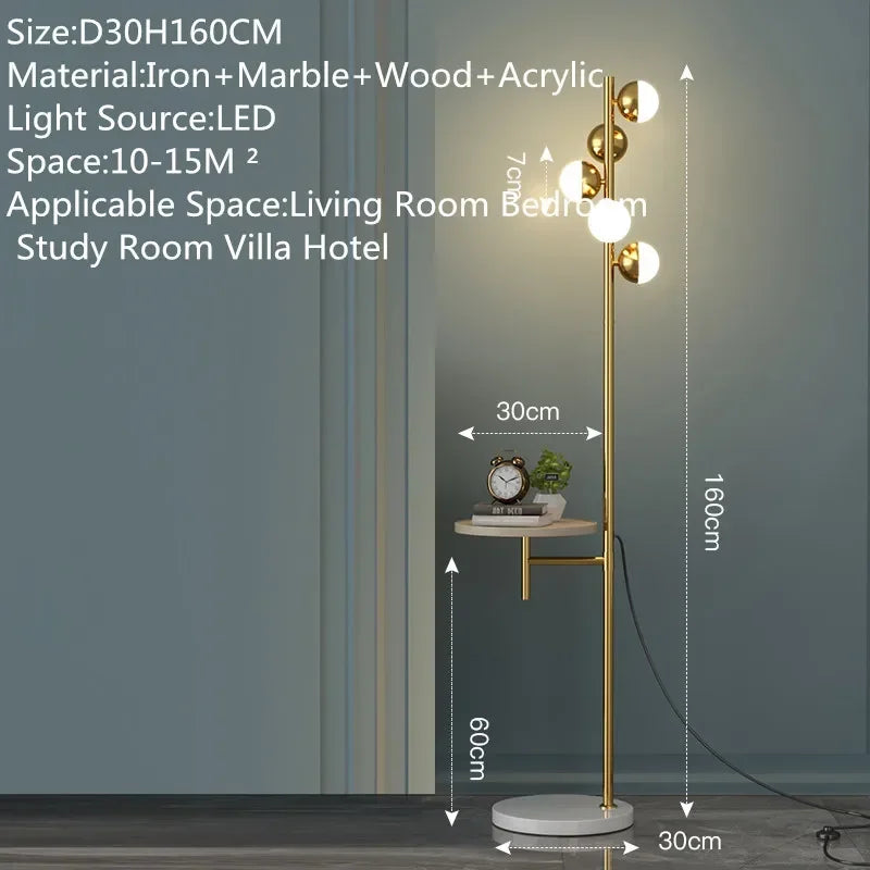 ASHER Contemporary Floor Lamp Luxury Living Room Bedroom Study Villa Hotel LED Fashion Creativity Decorative Standing Light