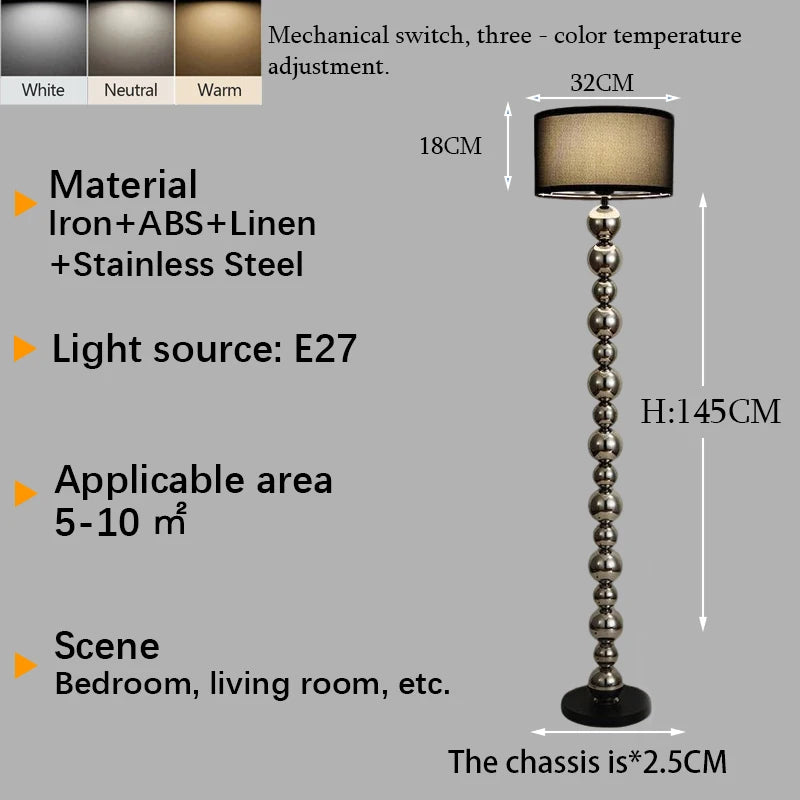 Dimmable LED Floor Lamp DIY Ambient Light - High-Value Living Room Bedroom Decor