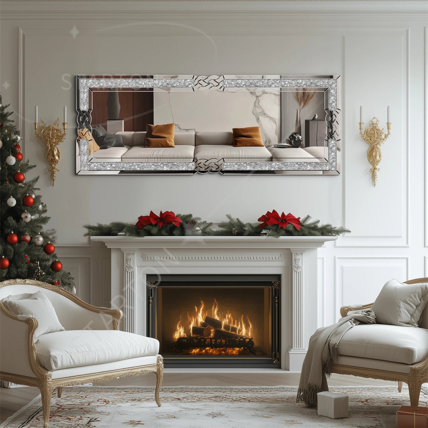 160 cm tall broken diamond full length mirror silver glass wall bedroom dressing mirror