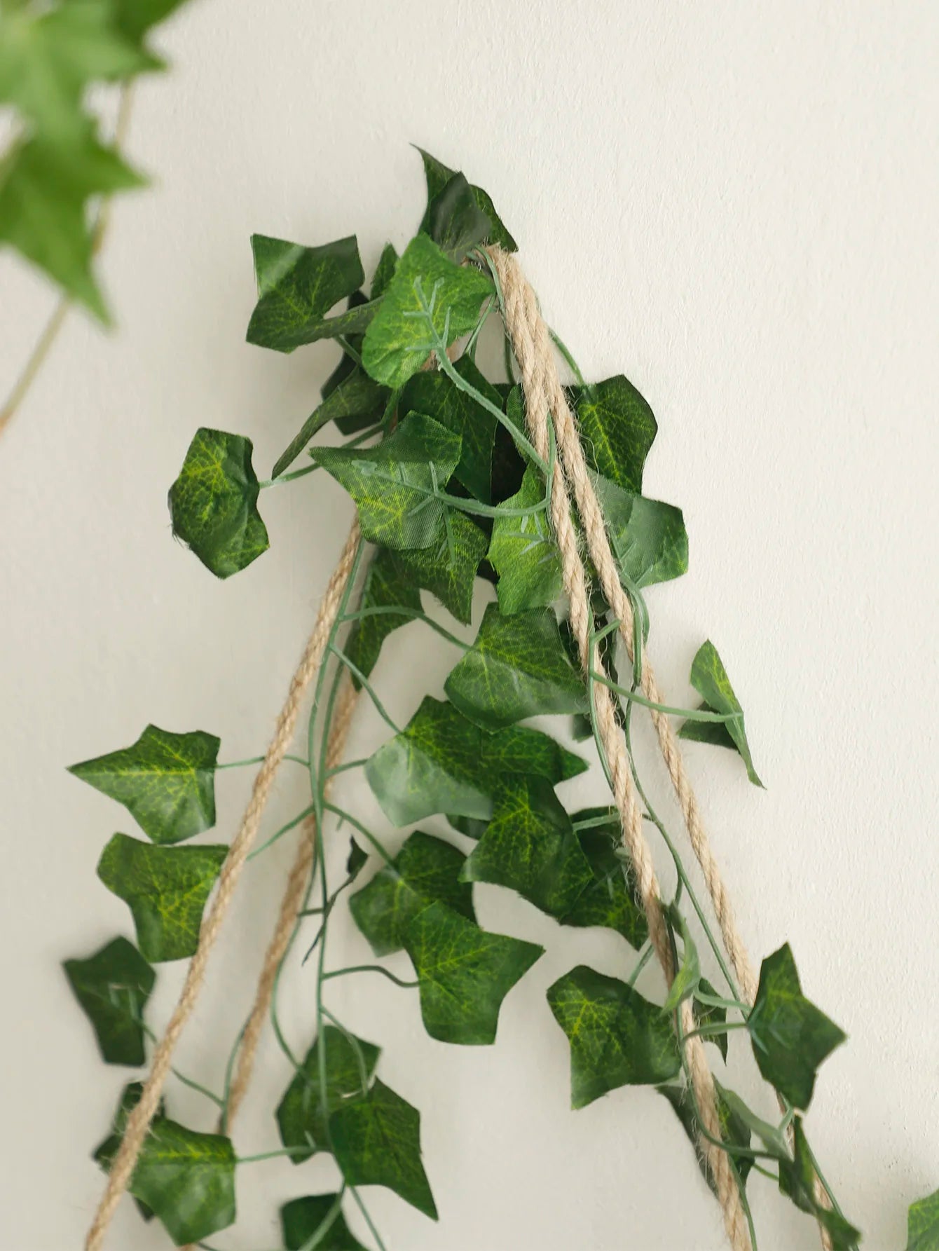 Floating Wall Shelf with Artificial Ivy LED Strip – Boho Style