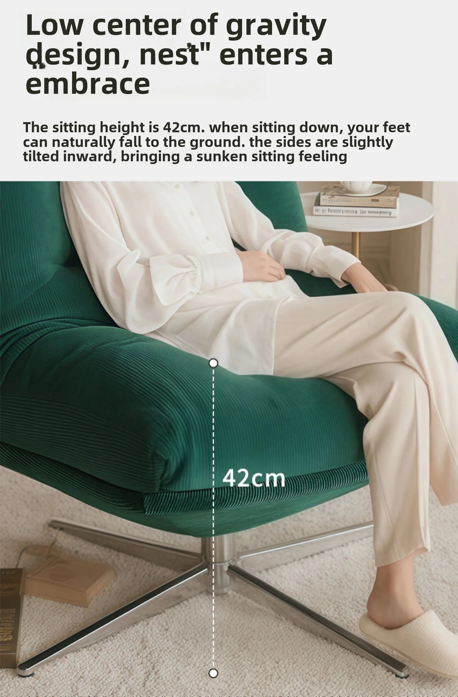 Light Luxury Single Sofa Chair – Bauhaus Medieval Leisure Accent Chair