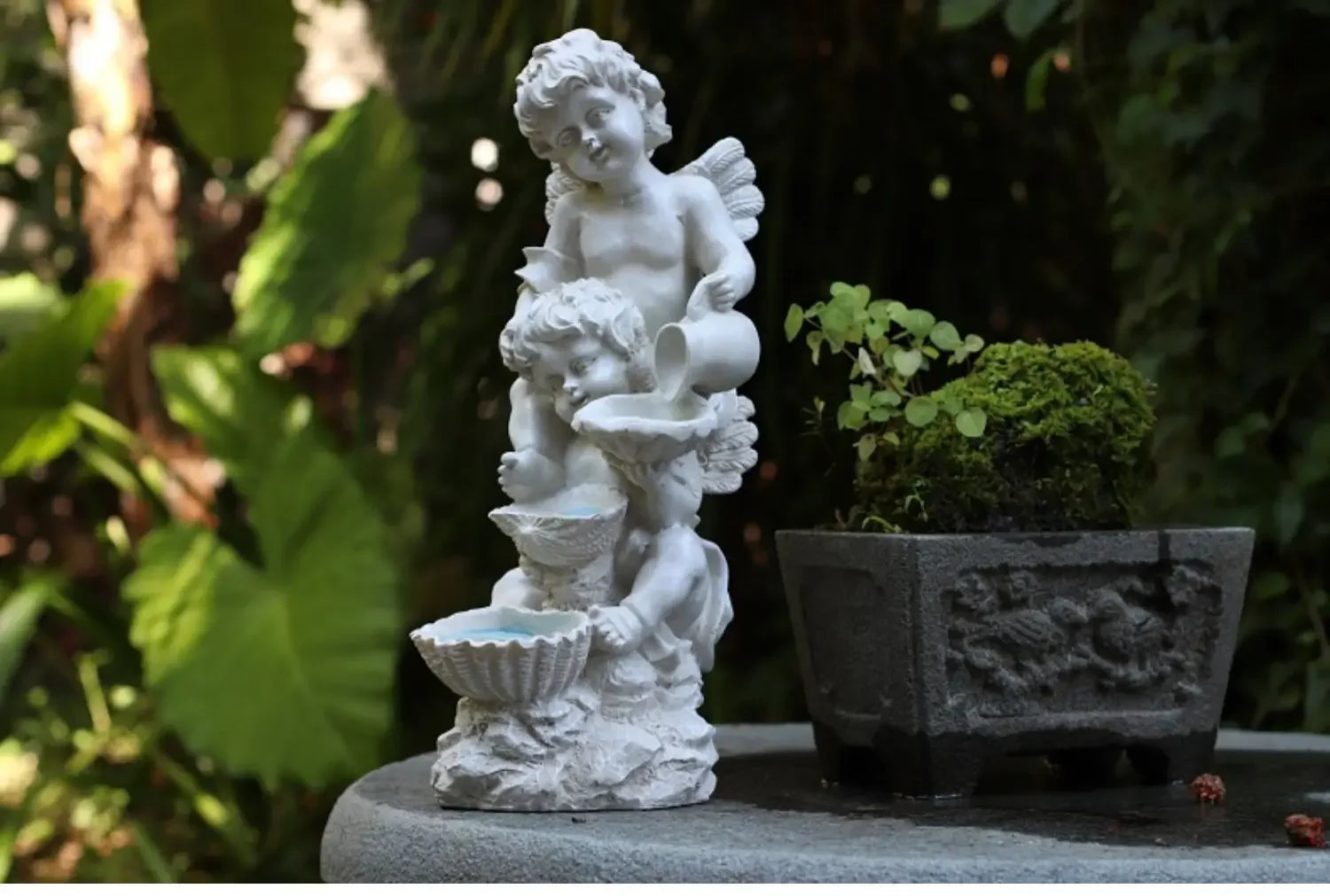 2024 Terrace, Balcony, Garden Layout, Landscaping, Courtyard, Solar Angel Decoration, Villa Living Room Decoration