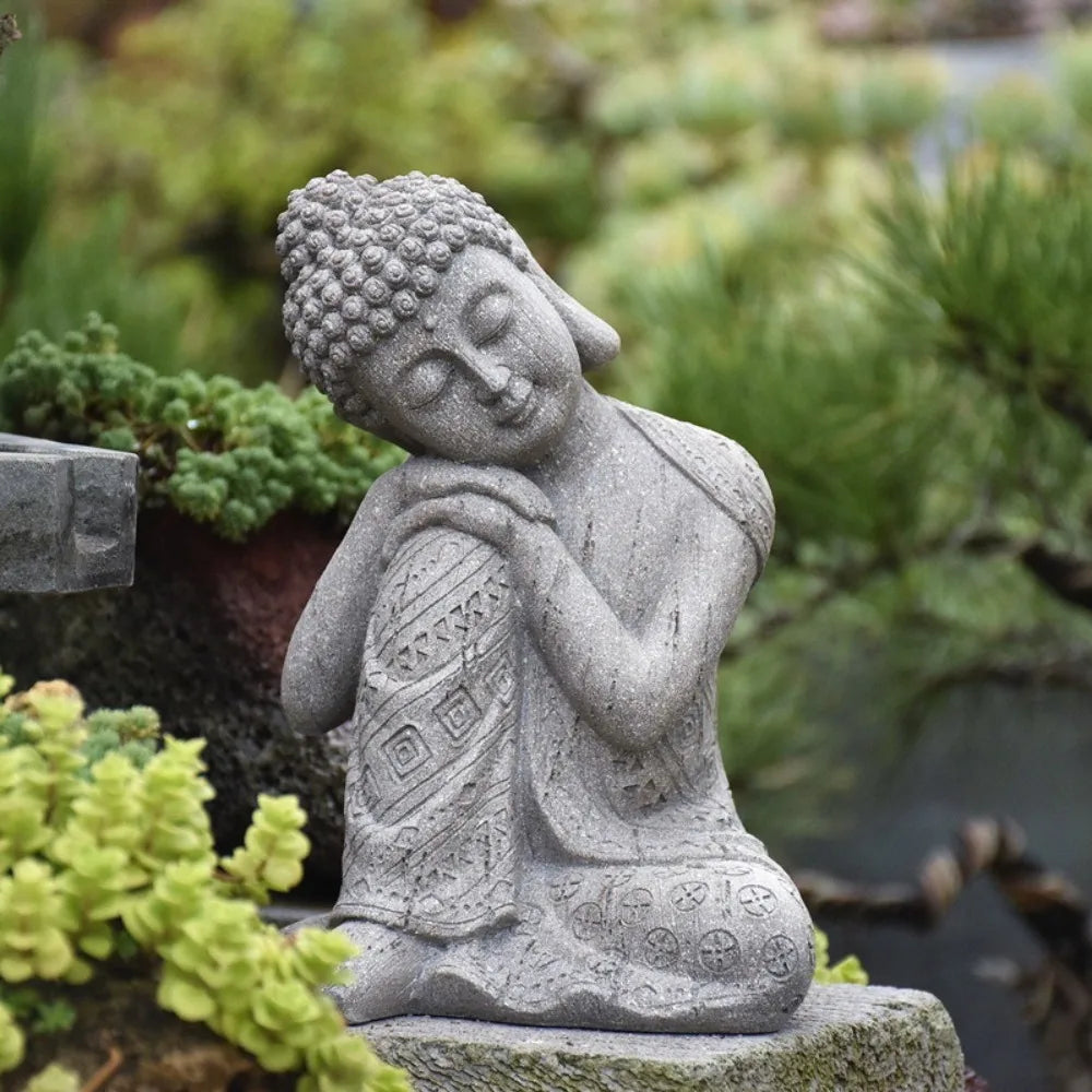 Garden 9.84inch Buddha Statue Resin Large Meditation Buddha Zen Decor Indoor Outdoor