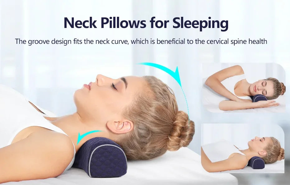 Orthopedic Neck Pillow: Superior Cervical Support Soft Memory Foam, Breathable Washable, Ideal for Every Sleeper