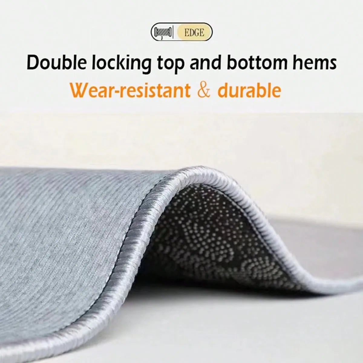 VIKAMA Simple Lines Semi-Circular Carpet Durable And Easy To Clean Home Bedroom Bedside Rug Entrance Doormat Home Decor