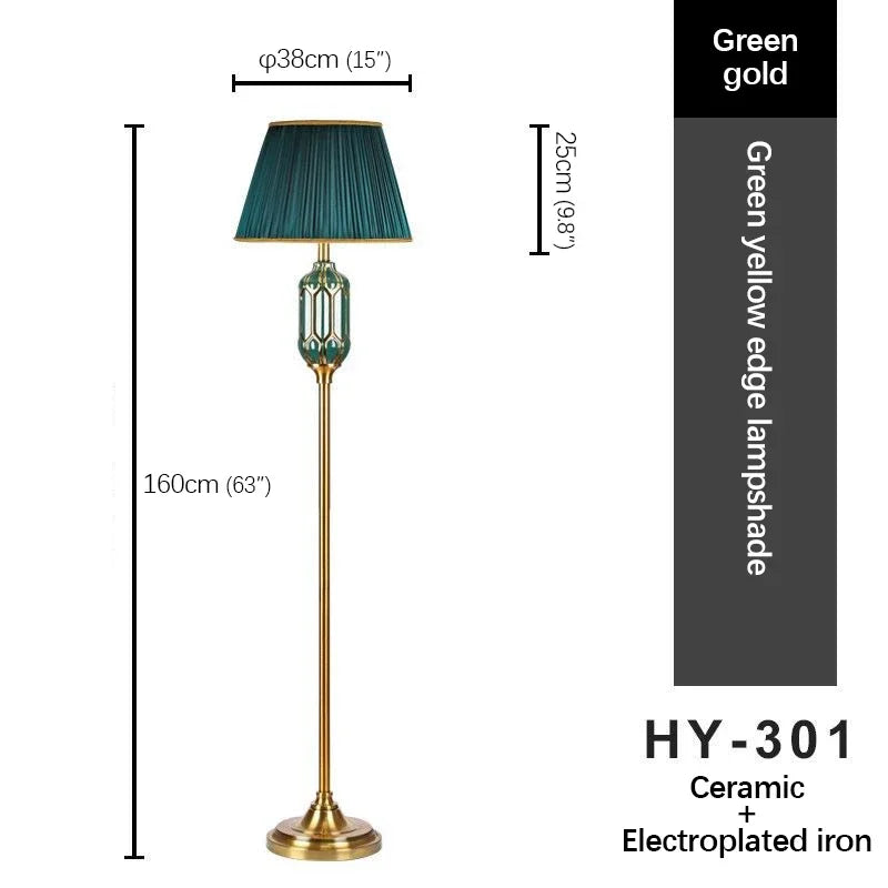 GISELLE Modern Ceramics Floor Lamps Standing LED Creative American Luxury Fashion Table Light For Home Living Room Bedroom