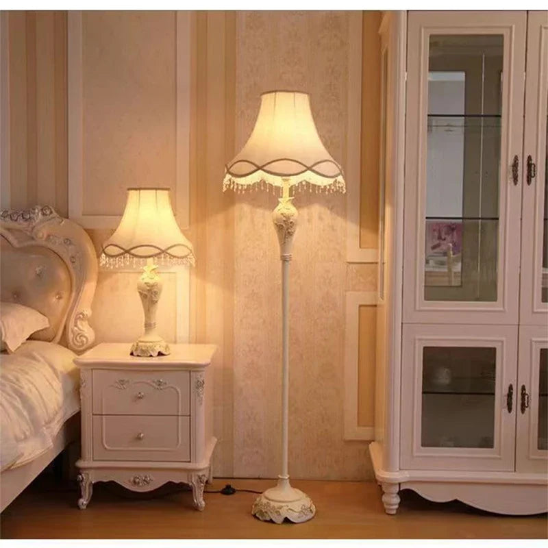 ABEL European Floor lamp Luxurious Living Room Bedroom Study Villa Hotels LED Warm Creativity Floor lamp Next To Sofa