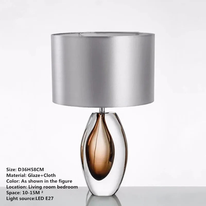 Nordic Glaze Table Lamp Modern Art Iiving Room Bedroom Study Hotel LED Personality Originality Desk Light