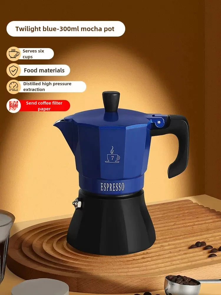 150ml / 300ml Stovetop Espresso Maker – Italian Moka Pot Coffee Maker