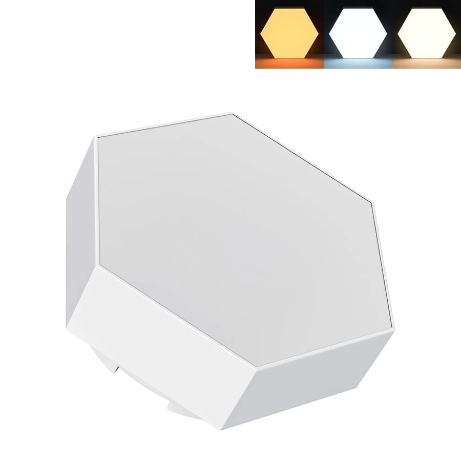 Geometric RGB Smart Lamp DIY Assembly Ambient Night Light Honeycomb Lights Touch Wall Lamp Color Changing Lamp Hexagon LED Light