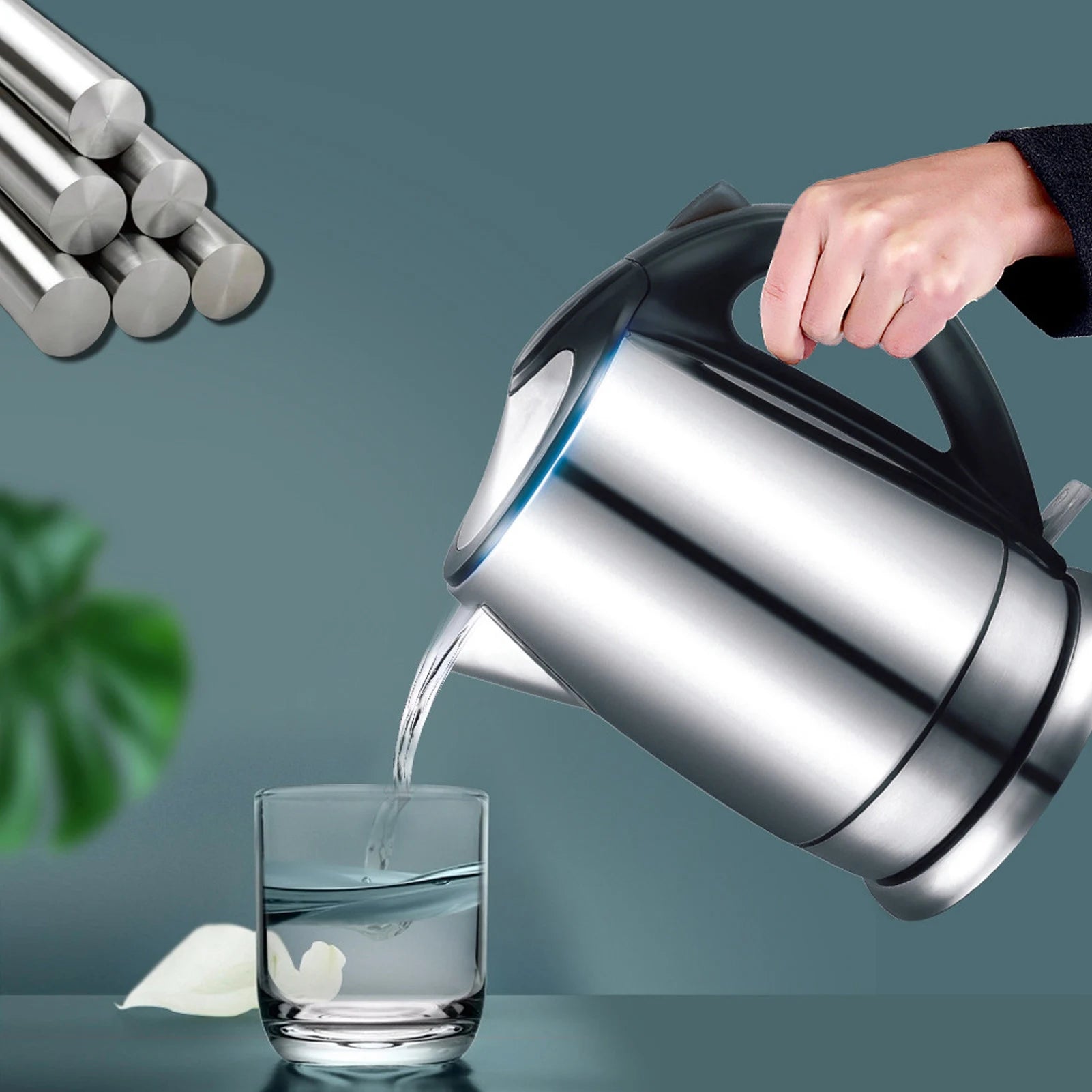 Electric Glass Kettle – 1.7L Borosilicate Water Boiler